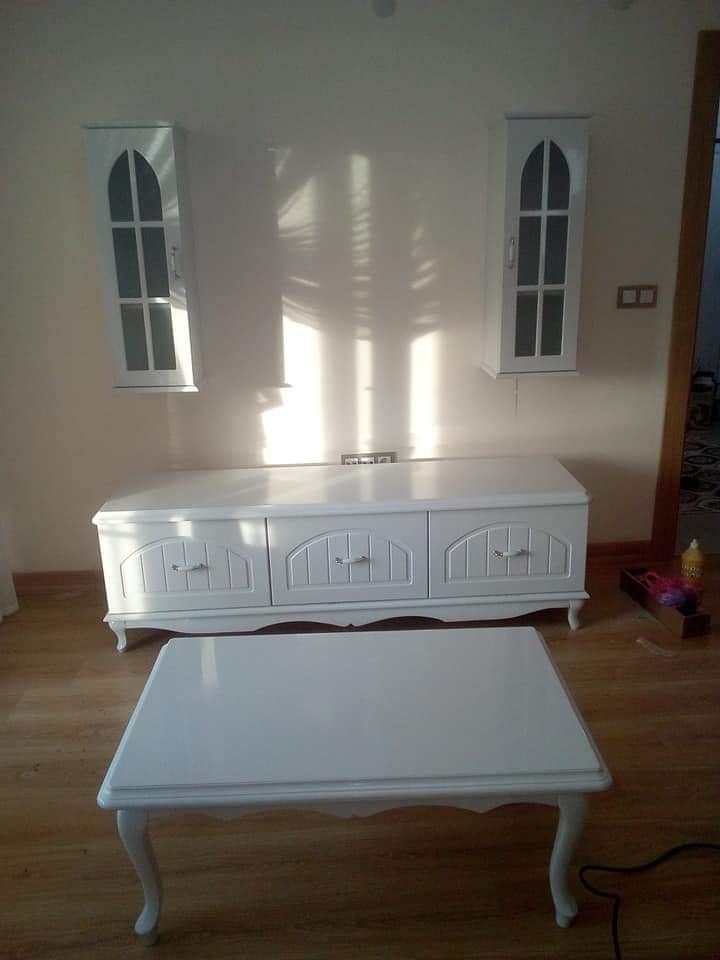 White Embroidered Living Room