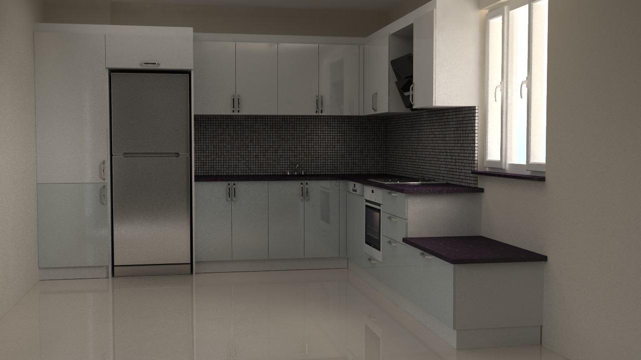 Double Color Kitchen Cabinet