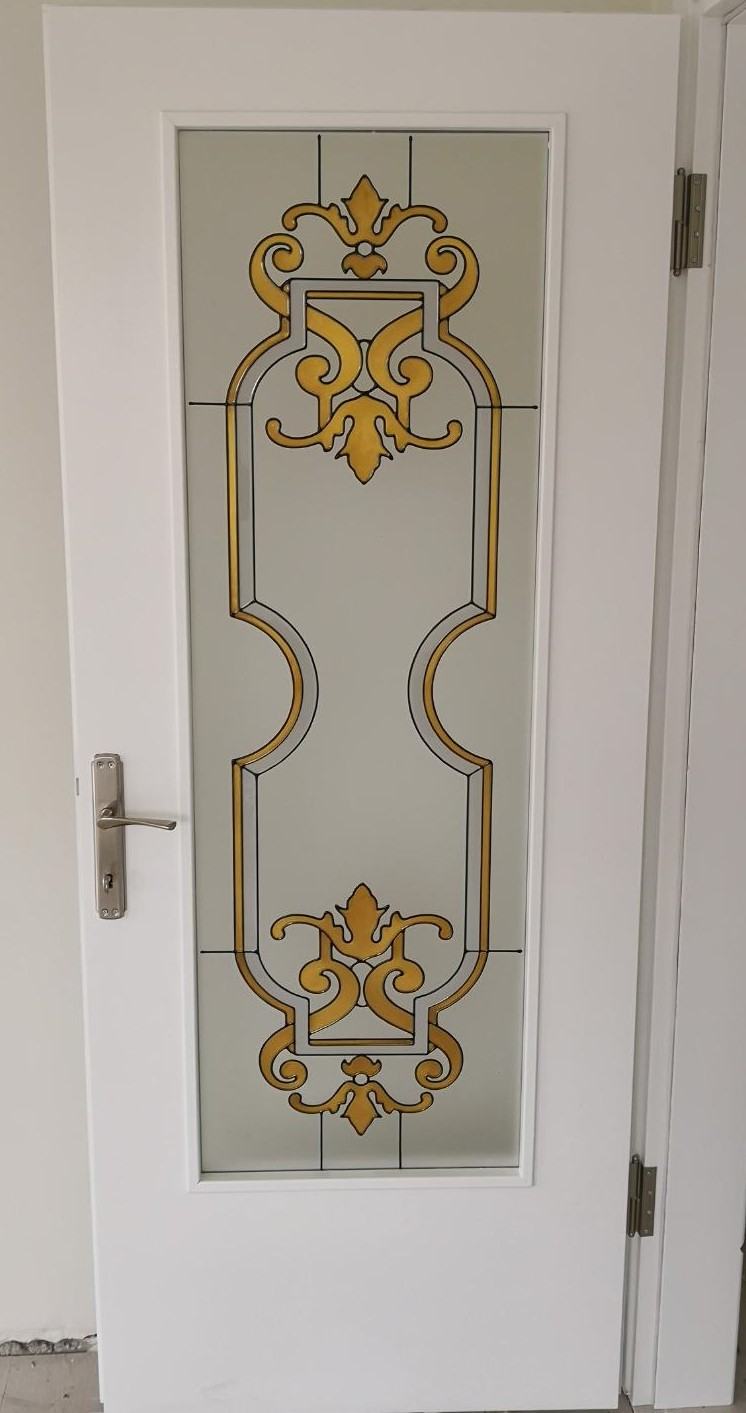 Patterned Glass Door