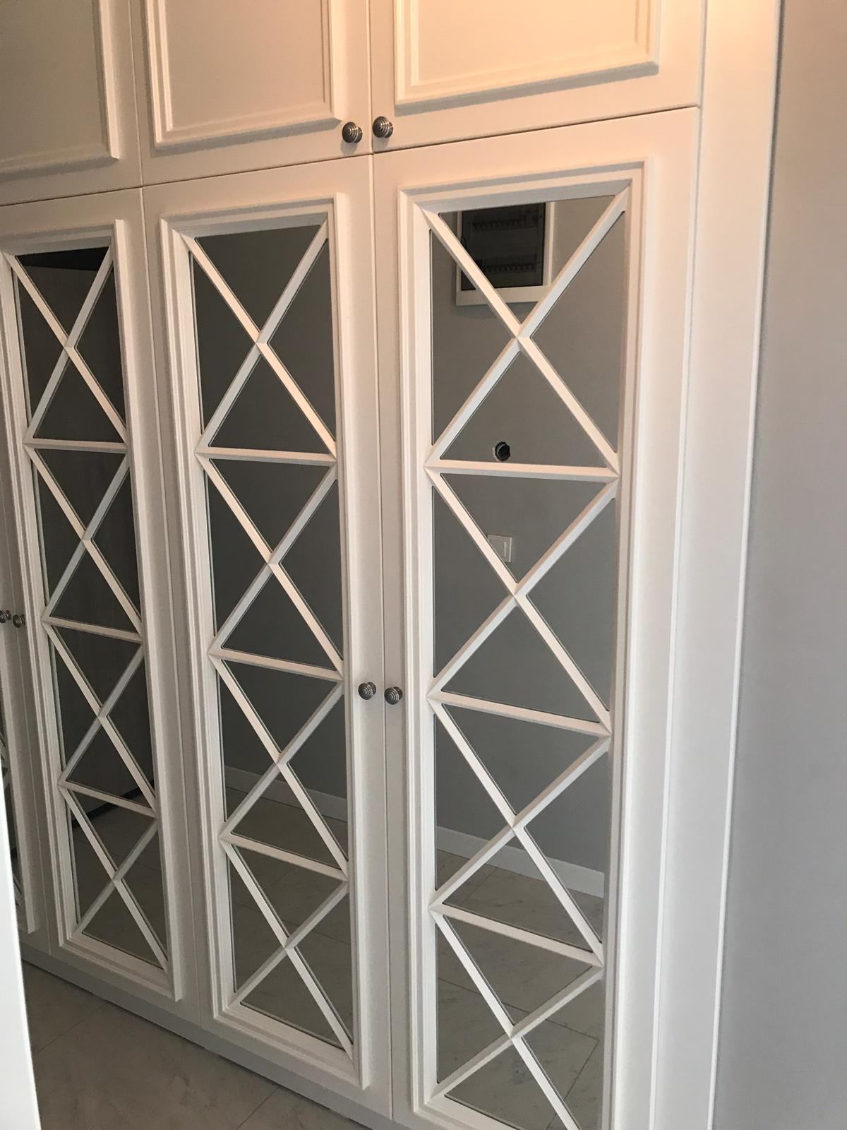 Recessed Coat Rack with Mirror
