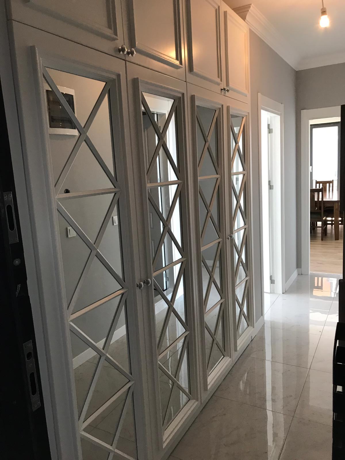 Recessed Coat Rack with Mirror