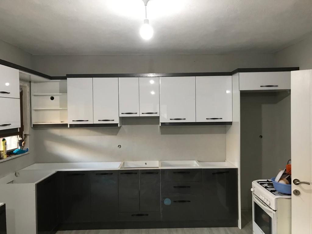White & Black Kitchen Cabinet