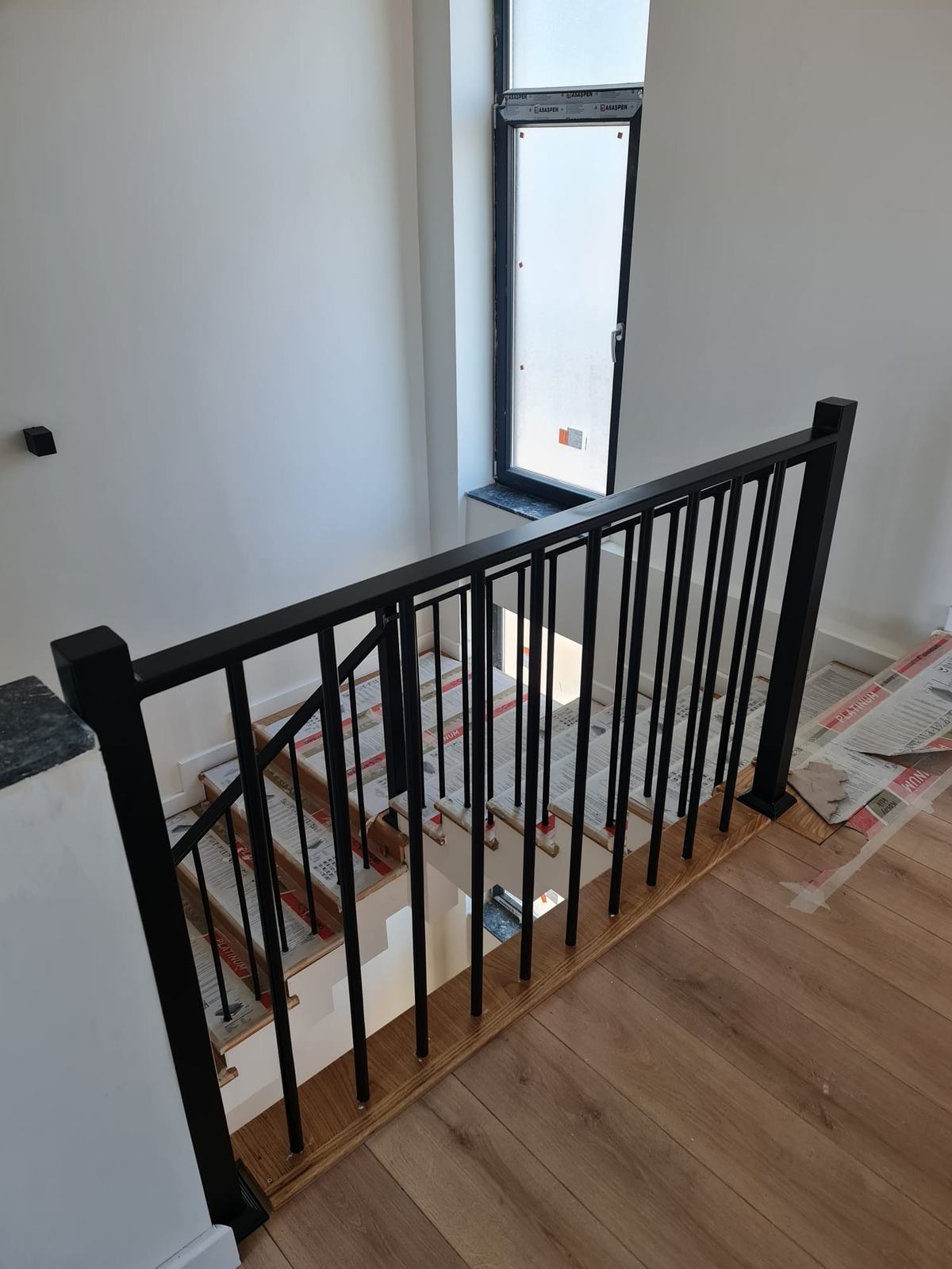 Staircase with Iron Railing