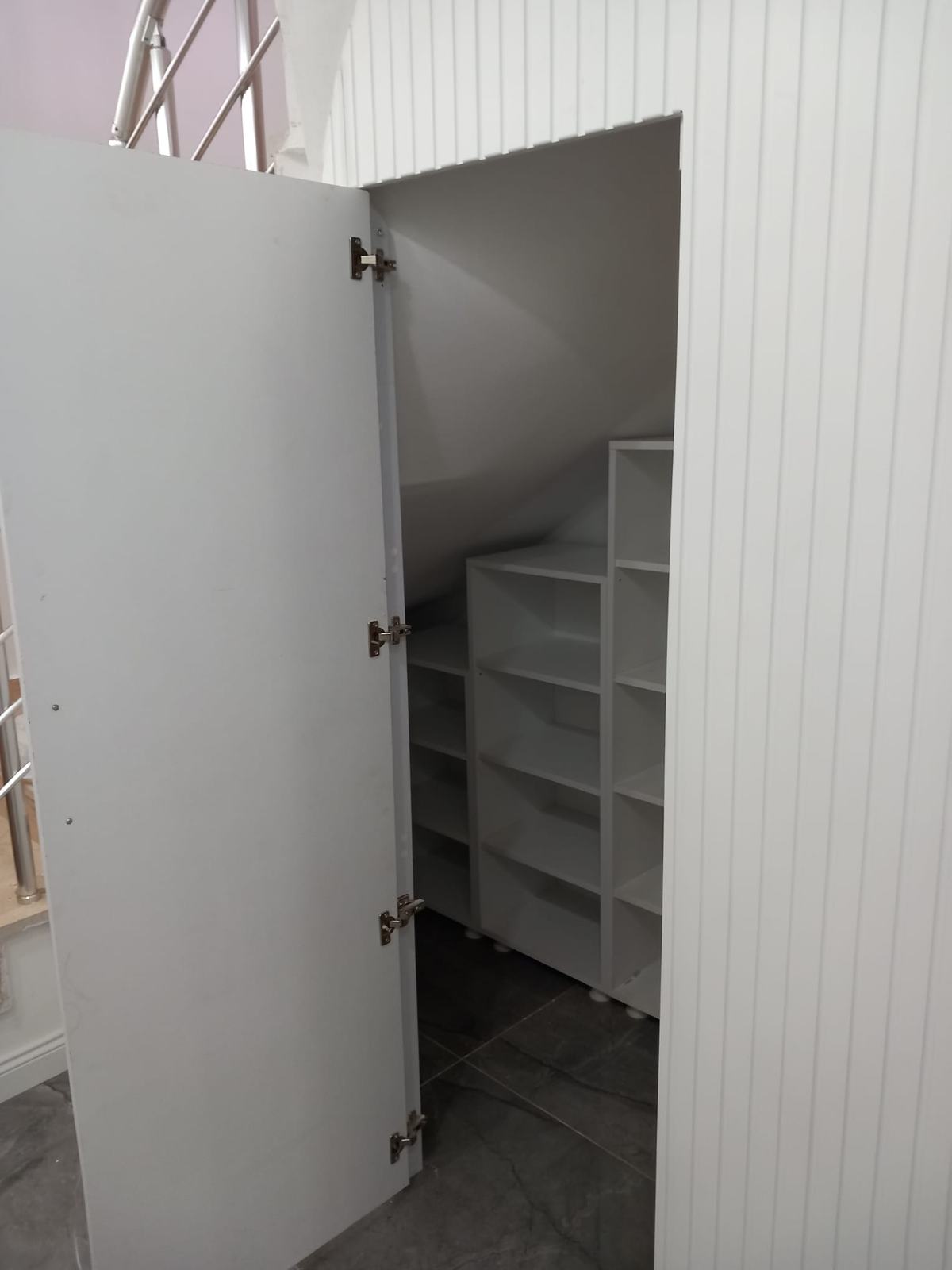 Under-Stair Coat Rack Cabinet