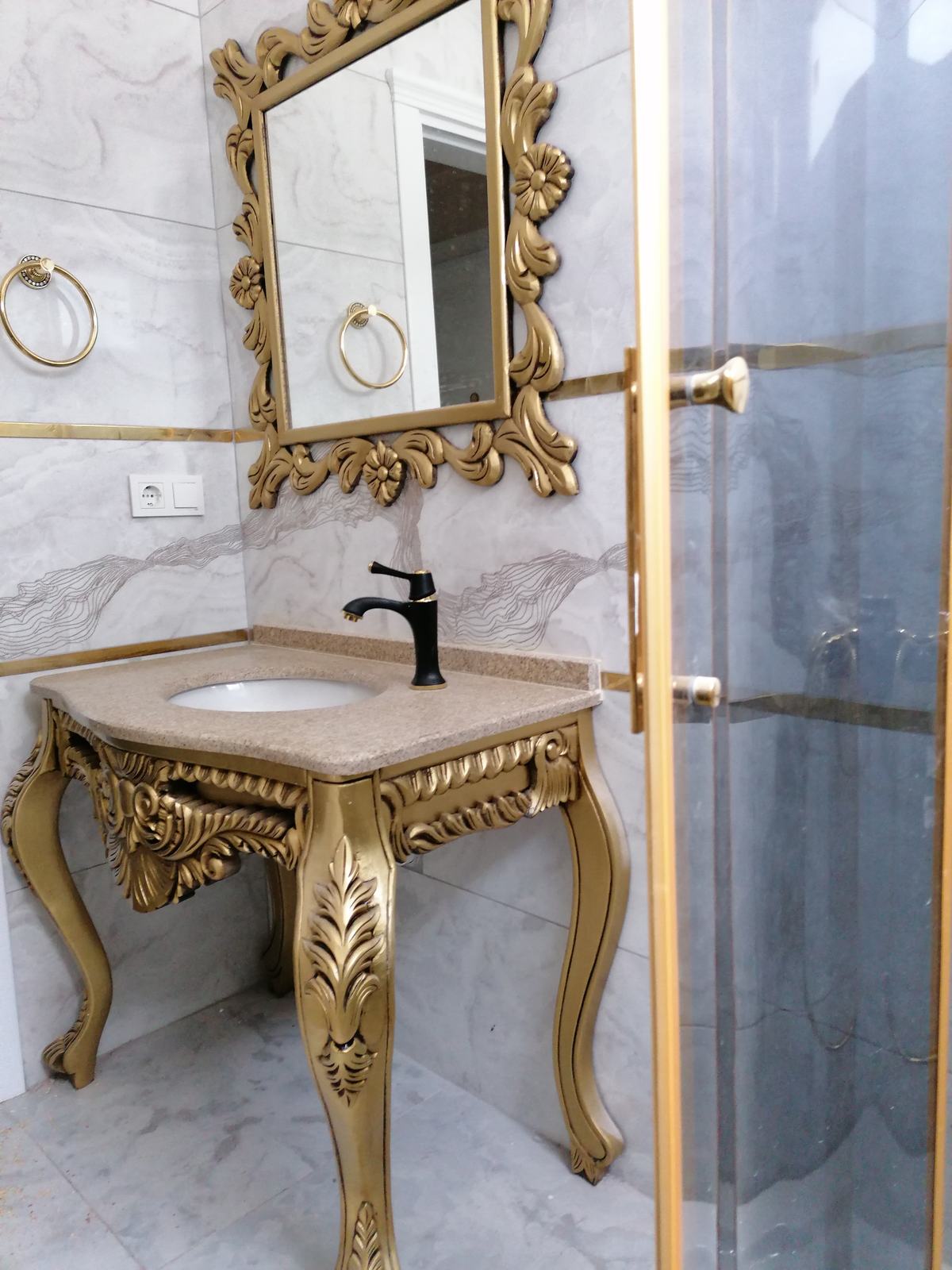 Gold-Accented Sink