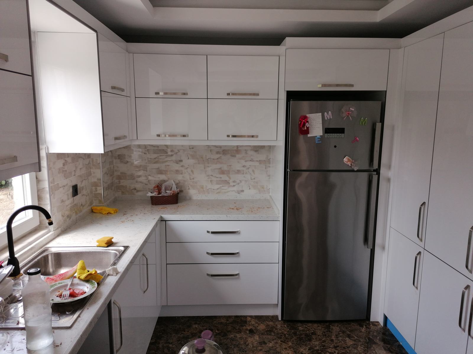 White Corner Kitchen Cabinet