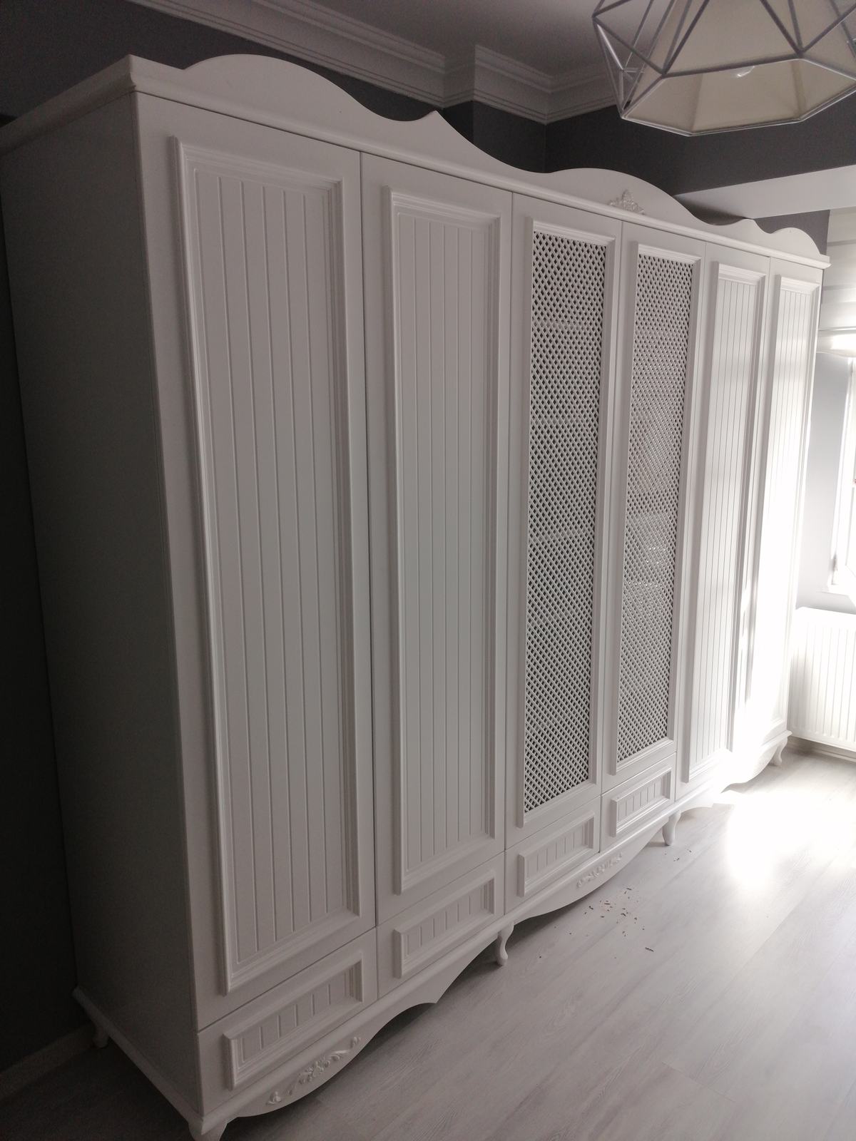 Embroidered White Wardrobe