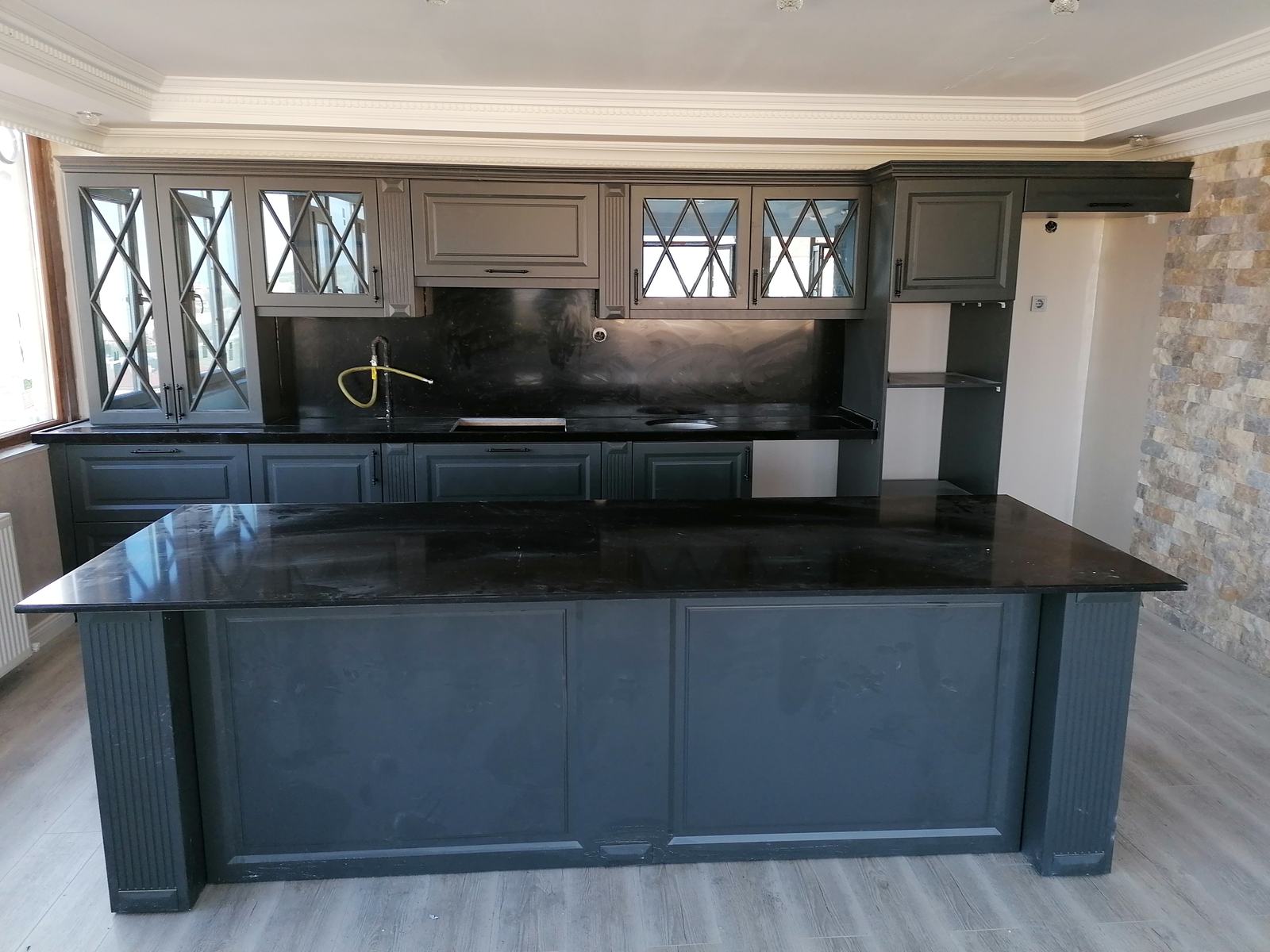 Black Kitchen Cabinet