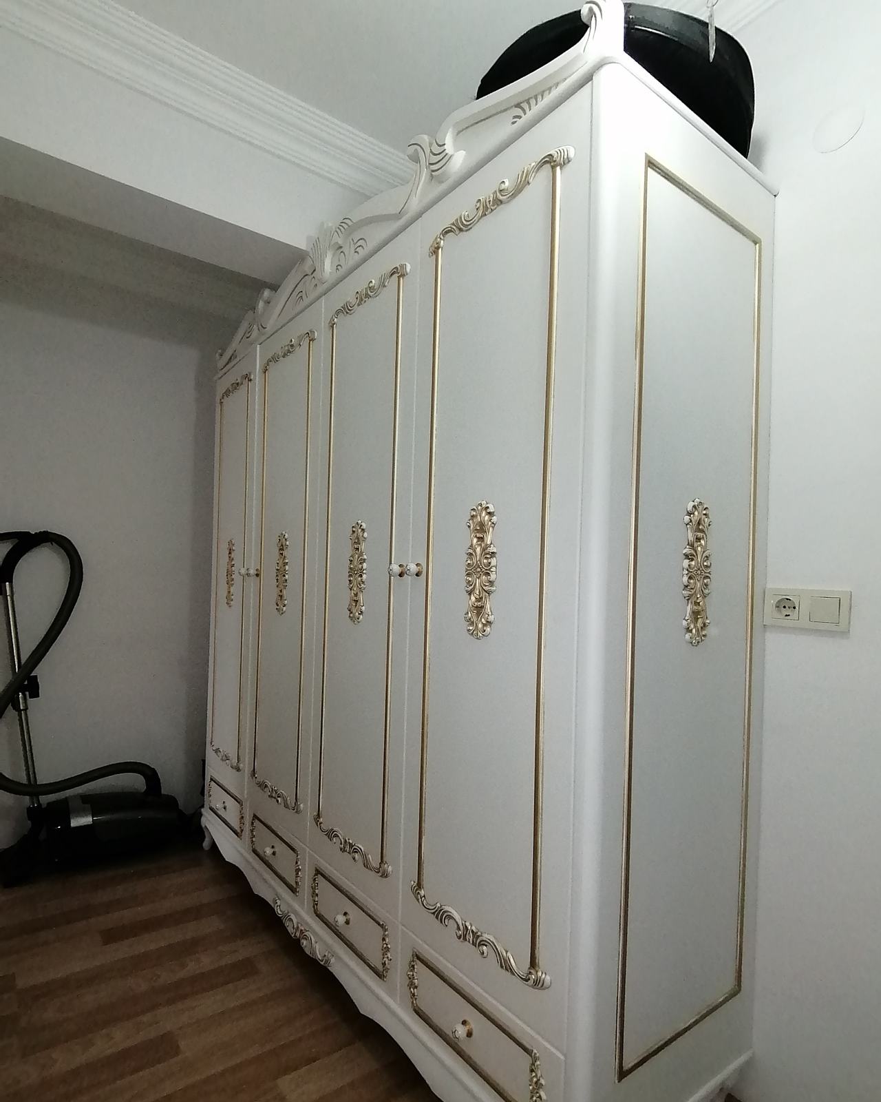 Wardrobe with Gold Details