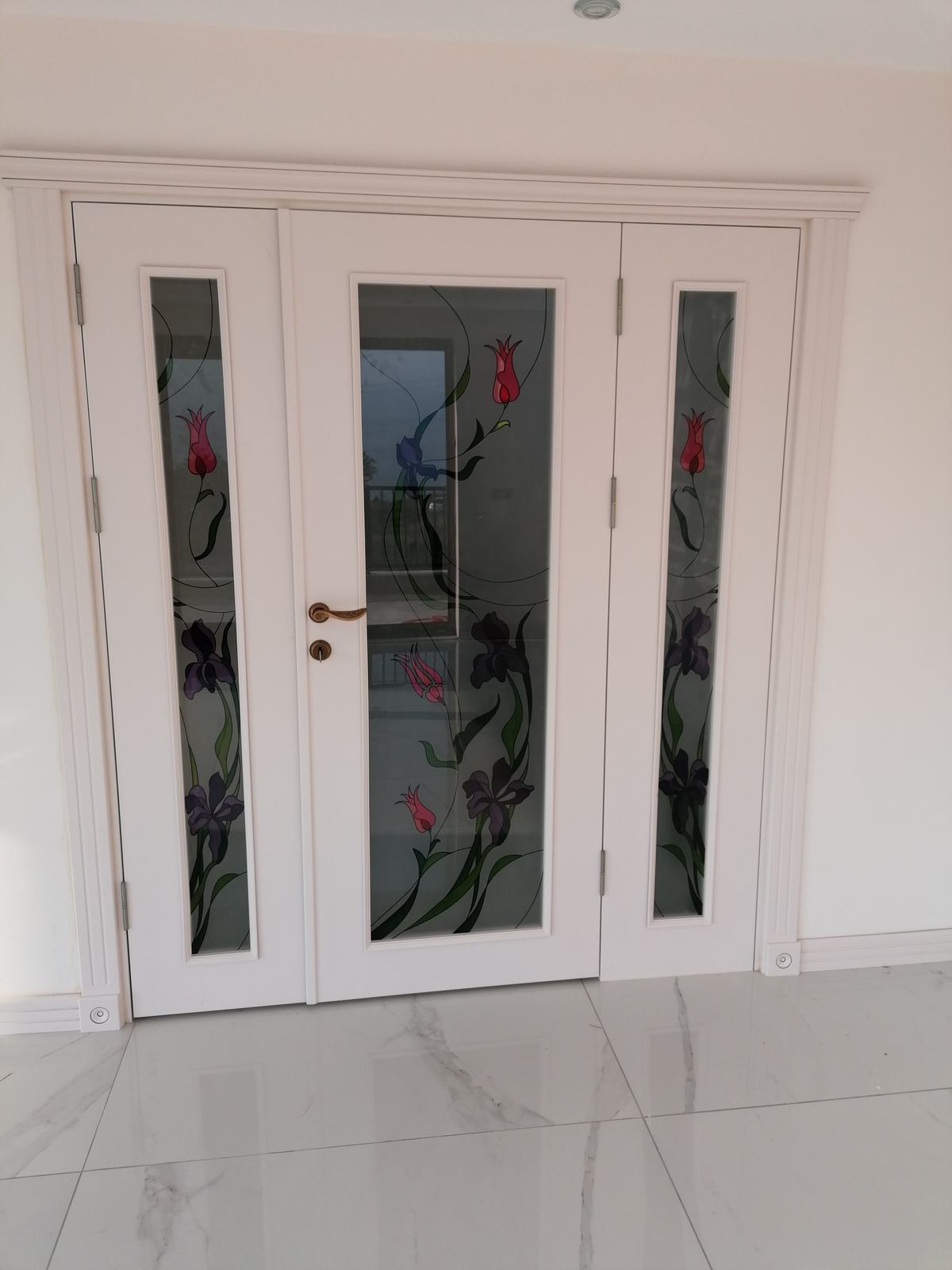Colored Glass Door