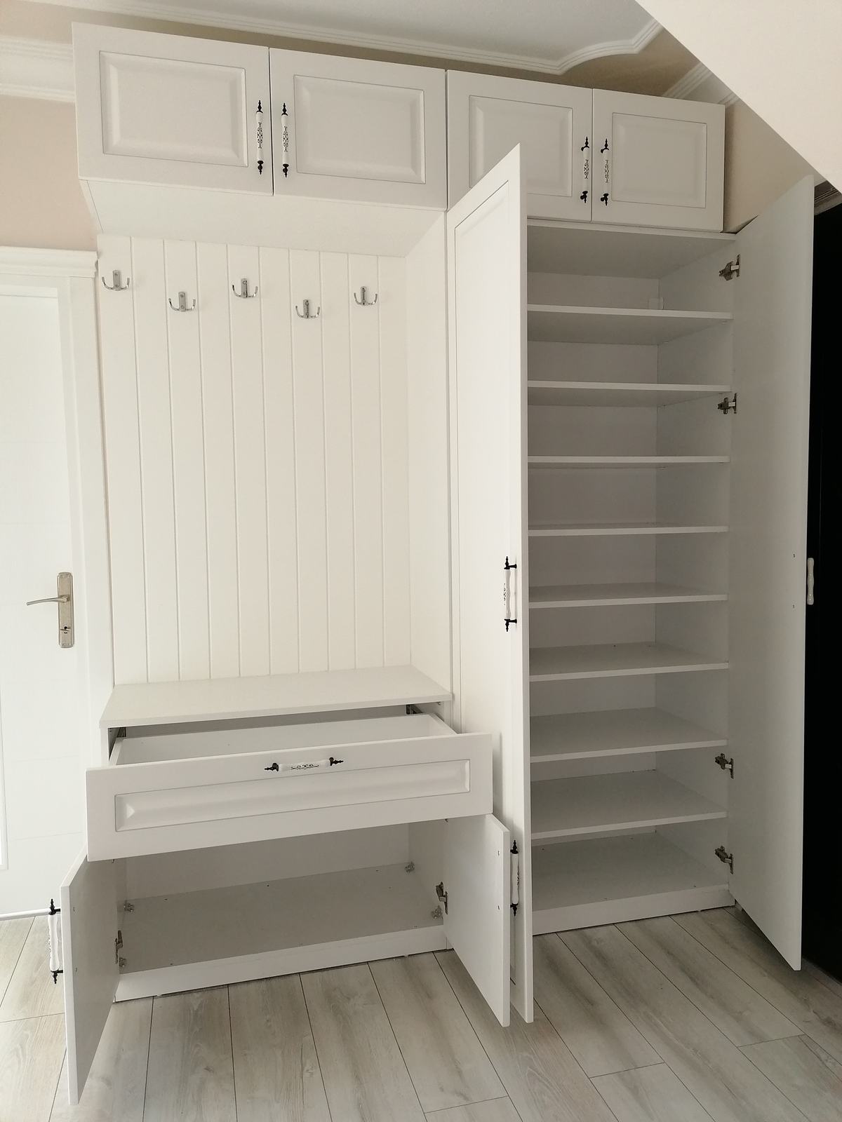 Coat Rack Cabinet with Hangers